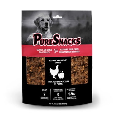 PureSnacks jerky de poulet et pomme pour chien