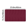 thumbnail image 3 of Fridja Washable Bathroom Mat, Memory Foam Bath Mat for Bathroom, Absorbent Bathroom Rug Non-Slip Rubber Back, 15.7''x23.6'', Red, 3 of 5