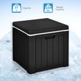thumbnail image 2 of Gymax Patio 10 Gallon Ice Cube Cooler Box Table Stool Storage W/Handle Black, 2 of 10