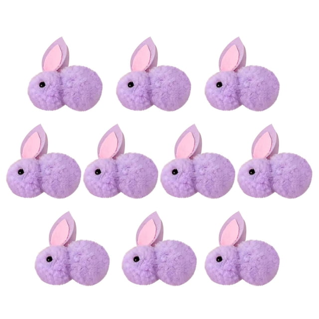 Birdeem 10 Pcs Décoration de Pâques Peluche Mini Lapin Lapin de Pâques Poupée Jouet Cadeau