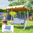 thumbnail image 2 of Outsunny Garden Bench Cushion with Backrest, Non-Slip 2 Seater Soft Pad, 2 of 10