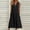 Black, variant on SMihono Summer Boho Maxi Dress for Women Plus Size Women's Fashion Casual Sleeveless V-Neck Button Striped Print Pocket Maxi Dress Beach Swing Sundress