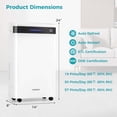 thumbnail image 3 of Costway 57 Pint Dehumidifier for Home and Basement with 4 Modes 3-Color Indicator 24H Timer, 3 of 10