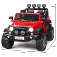 thumbnail image 2 of Patiojoy 12V Electric Kids Ride On Truck Toys 2 Seater Jeep Car with Remote Control Red, 2 of 7