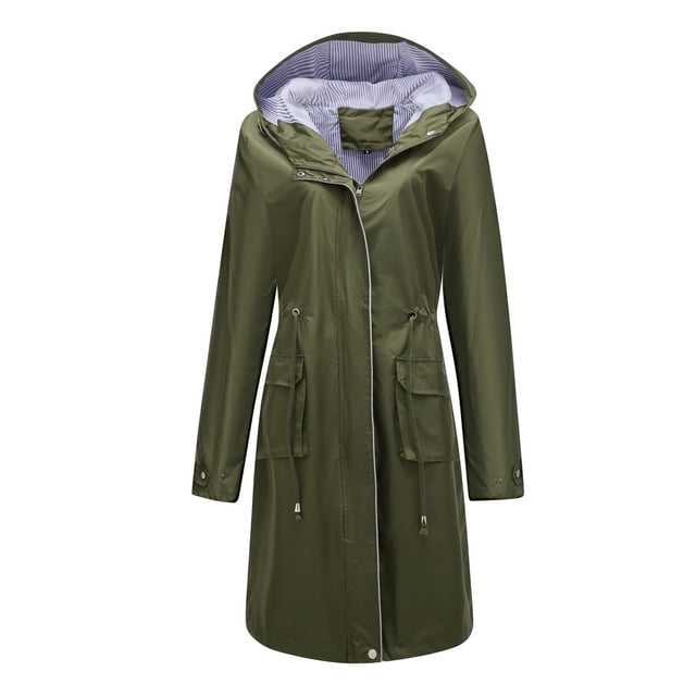 Dvkptbk Veste à Capuche pour Femmes, Imperméable, Coupe-Vent, en Solde