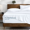thumbnail image 3 of Bare Home 22" Extra Deep Pocket Sheet Set - Premium 1800 Collection - Ultra-Soft - Queen, White, 3 of 8