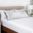 thumbnail image 1 of Bare Home Satin Body Pillowcase - Luxury Pillowcase - Soft and Smooth - Breathable - Envelope Closure, Silver, 1 of 6