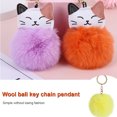 thumbnail image 1 of Fuzzy Ball Keychain Supple Comfortable Lovely Key Rings Adorable Practical Key Chains Women for Children Adults Elderly Students Yellow 6cm, 1 of 7