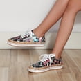 thumbnail image 4 of Summer Ladies Shoes Lace-up Zipper Design Colorful Printed Platform Casual Sneakers, 4 of 9