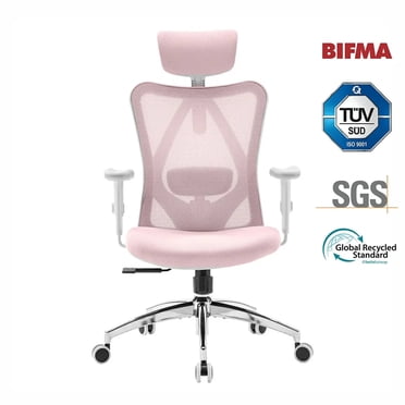 SIHOO M18 Chaise de Bureau, Chaise Ergonomique d'Ordinateur en Maille avec Soutien Lombaire Réglable, Chaise à Dossier Haut pour Grande Taille, Rose