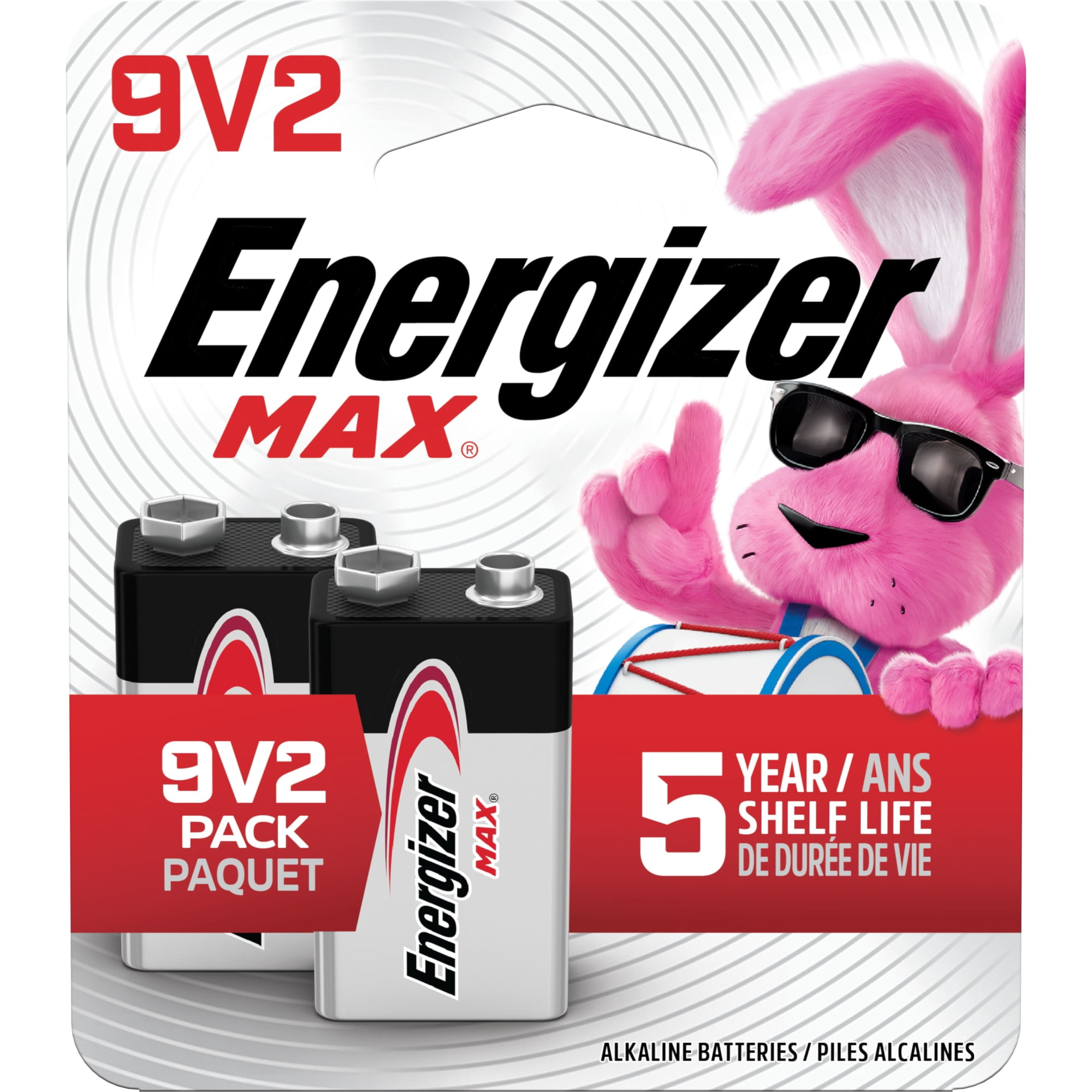 Piles alcalines 9 V Energizer MAX, 2