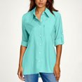 thumbnail image 2 of BLVB Chemise Boutonnée pour Femme avec Protection Solaire UV Upf 50+ à Manches Longues, Extérieur, Fraîche, Séchage Rapide, Pêche, Randonnée, Voyage, 2 of 7
