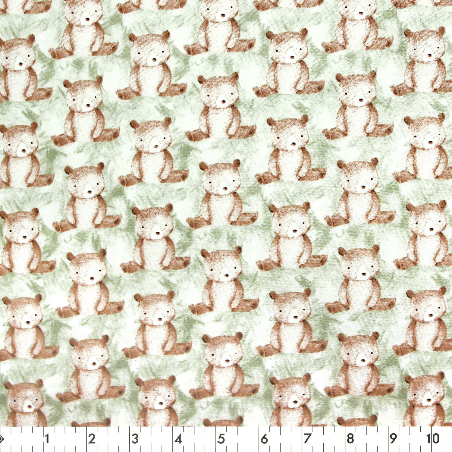FABRIC CREATIONS blanc ours Sitting en Grass coupon fat quarter, 45 × 53 cm (18 × 21 po), Forest