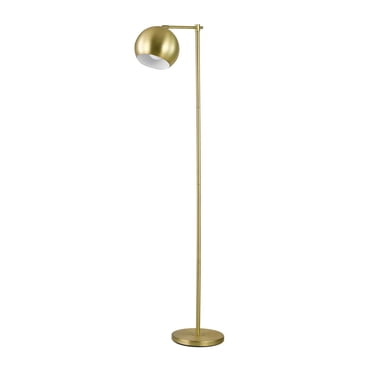 Lampe sur pied en métal de 60", collection Molly par Globe Electric, fini or, avec cordon électrique muni d'un interrupteur marche/arrêt, 12915