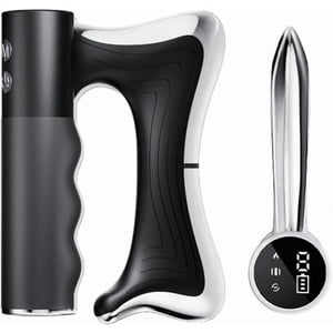 Sculptor Full Body Contour Device with Heat & EMS, Cellulite Massager Skin Firming & Muscle Relief Better Circulation, Electric Fascia Knife for Belly, Arm, Waist, Leg (Black)