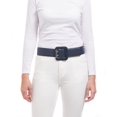 thumbnail image 1 of Vince Camuto Ceinture Extensible avec Boucle Recouverte de Serpent Embossé, Marine, 1 of 1