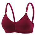 thumbnail image 1 of Birdeem Bras for Women Women Solid No-Wire Threaded Gathered Back Button Underwear Bra, 1 of 1