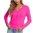 thumbnail image 4 of Erwazi Cardigan Sweaters for Women Fall Trendy Button Down Open Front Lightweight Cardigans, 4 of 7