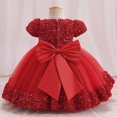 thumbnail image 4 of Robe Formelle Fille Manches Bouffantes Robe de Bal Robes Robe en Tulle Robe de Fête pour Filles 3-4 Ans, 4 of 4