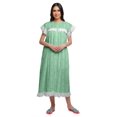 thumbnail image 2 of Moomaya Chemise de Nuit Imprimée pour Femme Mi-Mollet en Coton à Manches Courtes, 2 of 6