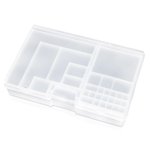 Plastic Lightweight Tool Storage Box Two-Layer Components Storage For Case Organizer Small Parts Tool Box