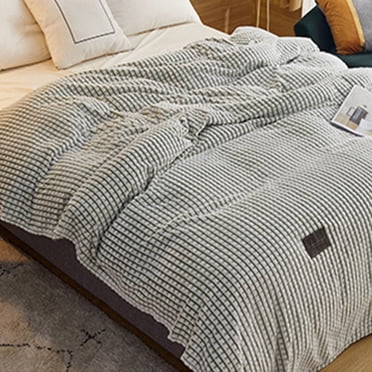Wuztai Couverture d'Été, Couverture de Sieste en Flanelle Réversible, Couverture Respirante Douce Confortable Lavable à la Machine pour Toutes les Saisons