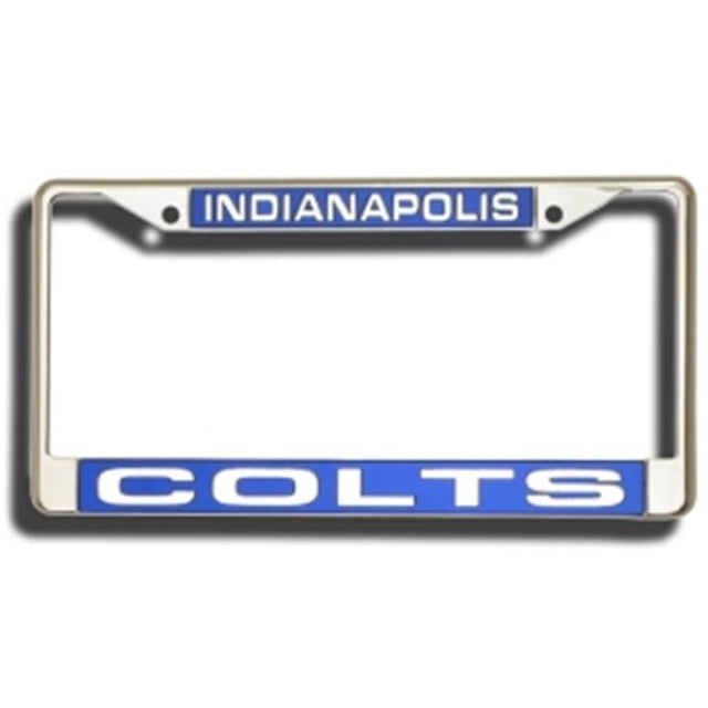 Cadre de Plaque d'Immatriculation Chromée Découpée au Laser des Indianapolis Colts