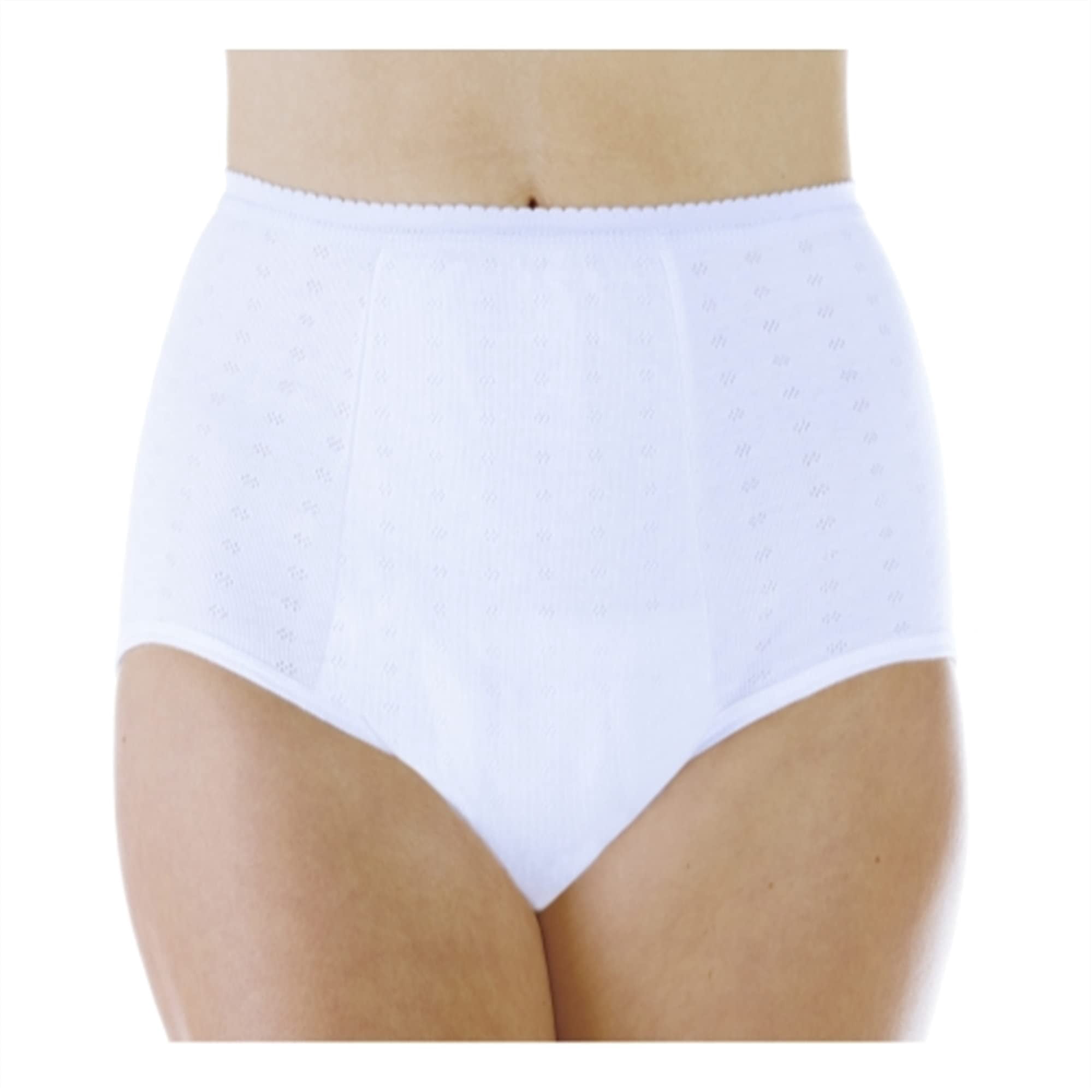 Wearever (Lot de 3) Culottes de Contrôle de Vessie Réutilisables pour Femmes, Absorption Maximale, Blanches 2TG (Convient aux Hanches : 45-48 Pouces)