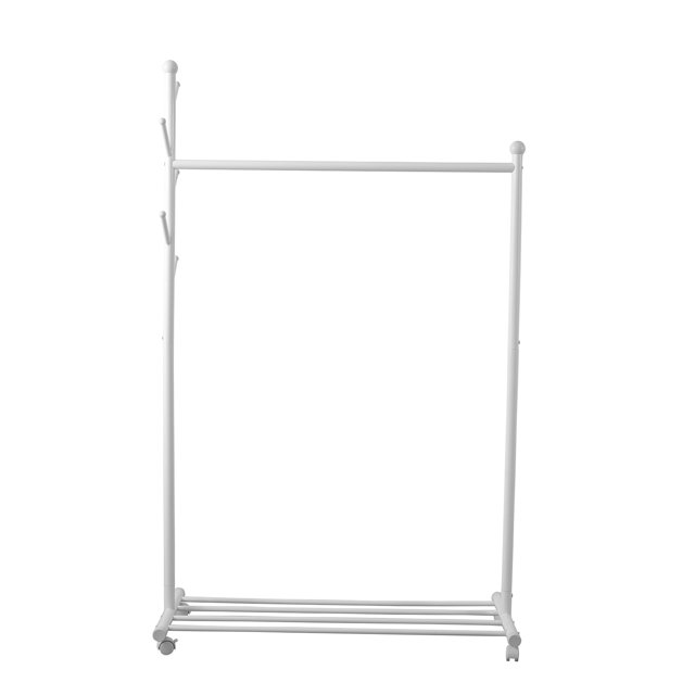 Amdohai HOME ORGANIZER Multifunctional Clothing Rack Steel Rod Hanging Clothes Rolling