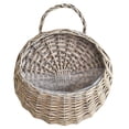 thumbnail image 2 of 1 Set Flower Basket Handmade Weaving Multi-Function Rattan Wall Fence Hanging Pot Plants Holder for Garden, 2 of 10