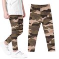 thumbnail image 1 of RXIRUCGD Pantalon Camouflage Imprimé pour Filles Taille Haute Extensible Collants Doux Leggings d'Été pour Enfants pour l'École ( Café, Taille : 3 Ans ), 1 of 5
