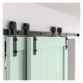 thumbnail image 1 of Kit de Glissières de Porte de Grange de 4-16 Pieds, Rails Roulants pour Porte Coulissante Double (en Forme de J), Robuste et Durable, 1 of 6