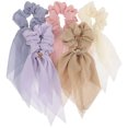 thumbnail image 1 of 5 Pcs Rubans Chouchous Porte-Queue Attaches Cheveux Accessoire Cheveux pour Femmes Filles, 1 of 8