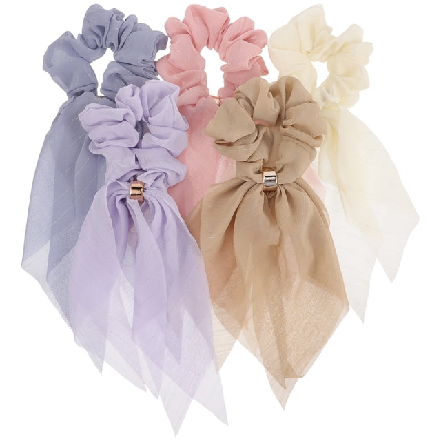 5 Pcs Rubans Chouchous Porte-Queue Attaches Cheveux Accessoire Cheveux pour Femmes Filles