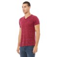 thumbnail image 2 of Bella Canvas Mens Jersey V-Neck Tee, XS, Maroon Marble, 2 of 2