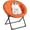 Orange, variant on Eastvita Safe Comfy Black Folding Saucer Reading Lounge Chair Cozy Faux Fur Soft Thick Padded Seat Metal Frame Modern Style for Bedroom Living Room X-Large with Gold Legs for Adults