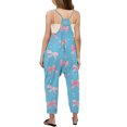 thumbnail image 5 of Girls Overall Bow Print Rompers for Girls Sleeveless Rompers with Pockets Summer Outfits for Girls 4-5 Y, 5 of 5