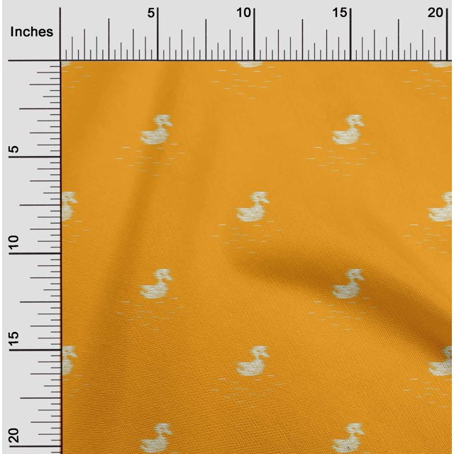 oneOone Cotton Silk Fabric Duck Ikat Print Sewing Fabric BTY 42 Inch Wide