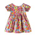 thumbnail image 1 of LUOGENLI Robe Bébé Robes pour Bébés Filles Robe Crayon pour Filles Longueur Genou Bleu 6-7 Ans, 1 of 4