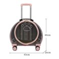 thumbnail image 2 of tredstone Kitten Bag Backpack Handbag with Wheels Durable Dog Trolley Case for Puppy Translucent Pink, 2 of 9