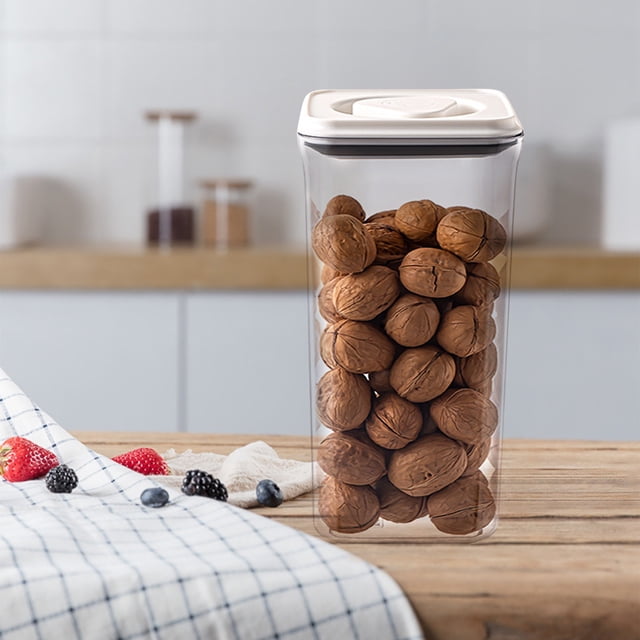 RKSTN Storage and Organization Airtight Food Storage Container, 1 Piece Plastic Cereal Container With Easy-Lock Lid For Kitchen Pantry Organization And Storage Storage Bins