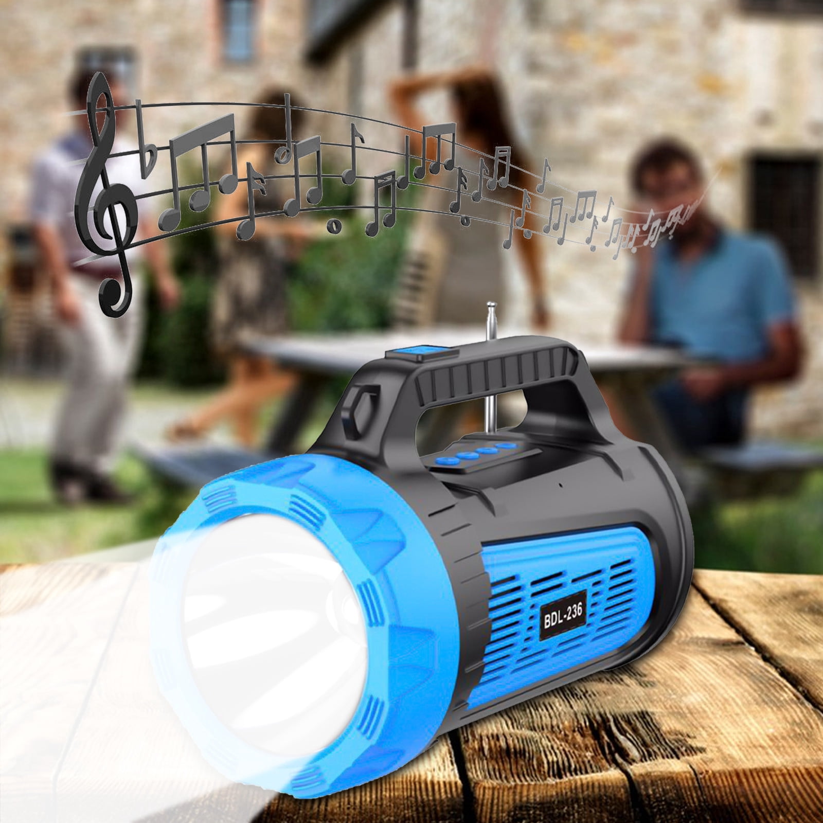 TopLLC Portable Solar Bluetooth Speakers, Wireless Outdoor Speaker With Subwoofer, Deep Bass Large Powerful Stereo Speaker With Power Bank on Clearance