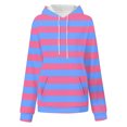 thumbnail image 5 of FAIWAD Womens Striped Drawstring Hoodies Casual Long Sleeve Color Block Pullover Tops Drop Shoulder Loose Sweatshirts, 5 of 5