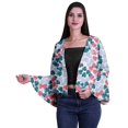 thumbnail image 1 of Moomaya Printed Summer Clothes For Women Front Open Bell Sleeve Short Shrug Cardigan, 1 of 1