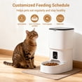 thumbnail image 3 of Distributeur Automatique Programmable pour Animaux de Compagnie 4 L – jusqu'à 6 Repas Minutés, Double Alimentation, Contrôle des Portions, Bol en Acier Inoxydable, Anti-Humidité, Grande Capacité pour Chats et Petits Chiens – Noir Transparent, 18x29,4x28 cm, 3 of 8