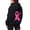 Noir, variante sur Zhanying Chandail à Col Rond pour Femmes Chandail pour Femmes Prévention du Cancer Mensuel Fermeture Éclair Manches Longues Poche Cordon de Serrage Chandail à Capuchon de Sport Décontracté