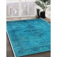 thumbnail image 3 of Ahgly Tapis d'Intérieur Lavable en Machine Carré Industriel Moderne Bleu Ciel Profond, 6 Pieds Carré, 3 of 7