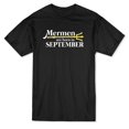 thumbnail image 1 of Mermen Born In September Cool And Trendy Birthday Men's Black T-shirt, 1 of 1