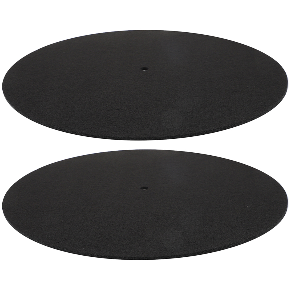 2pcs Record Platter Mats Vinyl Record Player Felt Mat Phonograph Turntable Accessories