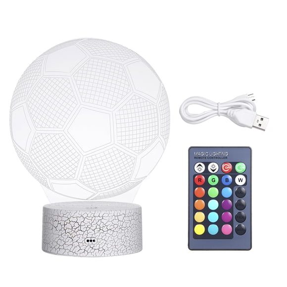 Amdohai 3D Soccer Led Night Light Illusion Lamp Color Changing Lights